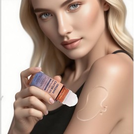 Organic Castor Oil with Rose Quartz Roller, Castor Oil Roll-On with Rose Quartz for Skin, Brows & Lashes, 1.7 fl oz, 100% Pure Cold-Pressed, Hexane-Free (1 pcs)