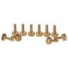 PrecisionGeek - Brass M4 x 10mm Flat Knurled Thumb Screws (Set of 10)
