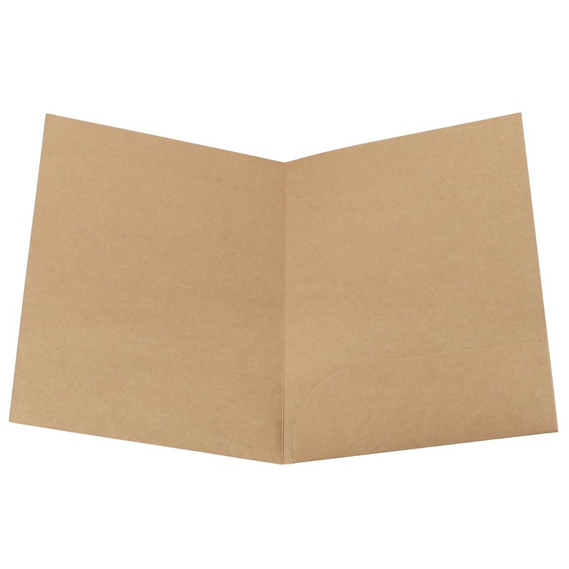 HEIHAK 25 Pcs A4 Kraft Paper File Folder with Cards