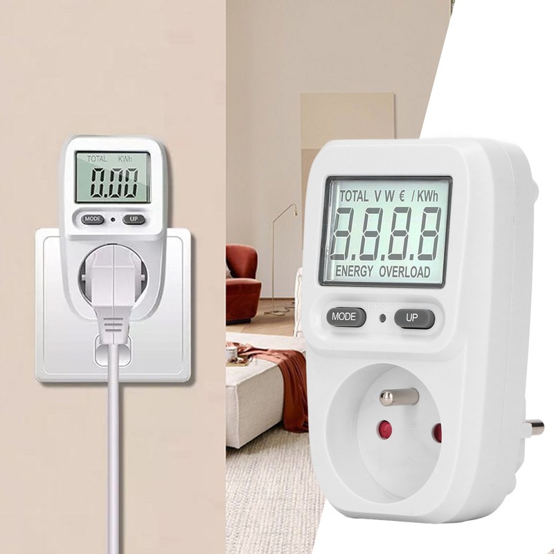 Smart Power Socket Electricity Usage Monitor Digital Display Watt Consumption