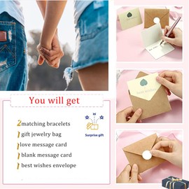 Magnetic Bracelets for Couples Sun and Moon Magnet Connecting Bracelet Mutual Attraction for Women Men Best Friends Relationship Matching Lovers Boyfriend Girlfriend