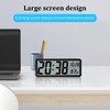 Silent Digital Wall Clock, with Large LED Temperature Display, Portable