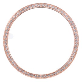 Housoutil 3pcs Diamond-mounted Bezel for Smart Watch Anti-scratch Collision Protector Rose Gold Cover Stylish Upgrade for Watch