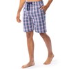 IZOD Men's Relaxed Fit Printed Poplin Drawstring Sleep Shorts, Blue/Pink