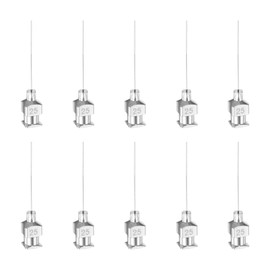 HARFINGTON 10pcs 25Gauge Stainless Steel Dispensing Needles, 1" All Metal Glue Needle Tube Blunt Tips Luer Lock for Thick Liquids, Ink, Glue, Lab Use