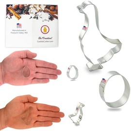 Goose Cookie Cutters 4 Pc Set. Standard Size and Miniature Size. USA Tin Plate Steel - By Foose