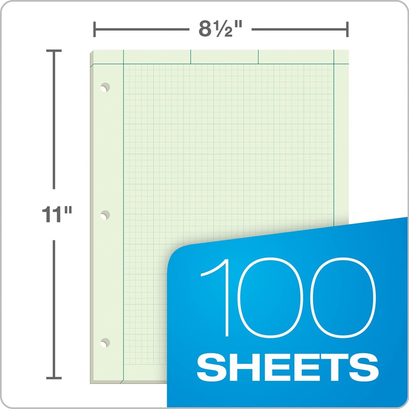 TOPS Engineering Notebooks, Graph Notebooks, 3 Pk Quad Ruled Pad,