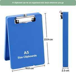 A5 Clipboard with Storage,Storage Clipboard with Pen Holder for Office Supplies,Nurse Clipboard with Low Profile Clip Clipboards,for Student Teacher Folder Clipboard School Supplies Clip Board-Blue