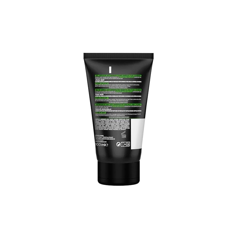 L'Oréal Paris Gel de Limpieza Facial de Men Expert, Pure