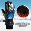 POPUBABI Children's Waterproof Lined Ski Gloves Boys Girls Stylish Winter