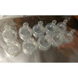 NUK Lot 5 Pack New NUK Anti-Colic Replacement Clear Silicone Smooth Flow  Nipples