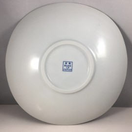 SET of 2 Japanese Dinner Dish Plates 10"D Porcelain Dragon Black Made in Japan