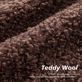 Foindtower 2 Pieces 20x20 Inch Red Brown, Faux Fur Throw Pillow Cover Accent Sherpa Furry Pillow Covers Fuzzy Soft Pillowcases Cozy Sheepskin Decorative Fleece Cushion Case for Bed Couch Living Room