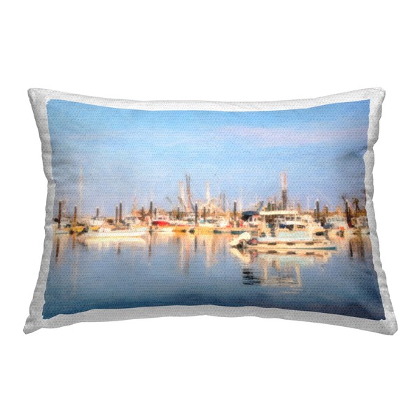 Stupell Industries Blurred Abstract Boat Marina Design by Graffitee Studios