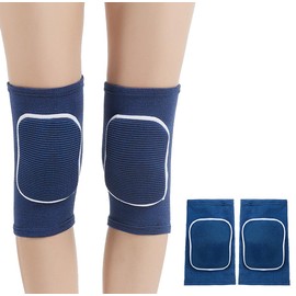 SUJAYU Knee Pads for Women Men, Dance Knee Pads Wrestling Knee Pads Basketball Knee Pads Volleyball Knee Pads for Women, Knee Protector Soft Knee Pads for Work (Blue, Medium)