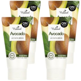 On the Body The Natural Avocado Gentle Cleansing Foam, 120g, 4 packs / 온더바디 더 내추럴 아보카도 순한 클렌징 폼, 120g, 4개