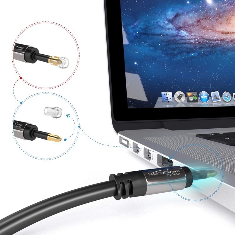 KabelDirekt Mini TOSLINK Audio Cable - 4m - White