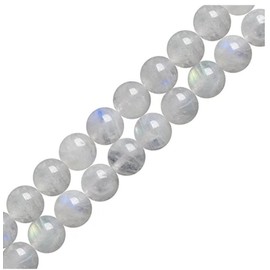 1 Strand Adabele Natural Blue Flash Moonstone Healing Gemstone 6mm Round Loose Beads Gem Stone Spacer (58-62pcs) for Jewelry Craft Making GY30-6