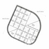 Curved Corner Cutter Ruler, Quilt Ruler, Sewing Patchwork Template for