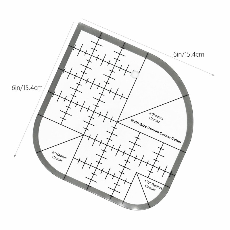 Curved Corner Cutter Ruler, Quilt Ruler, Sewing Patchwork Template for