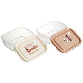 Skater FCN2WAG-A Sealing Container, 16.9 fl oz (500 ml), 2 Pieces, Lisa and Gaspard, Made in Japan