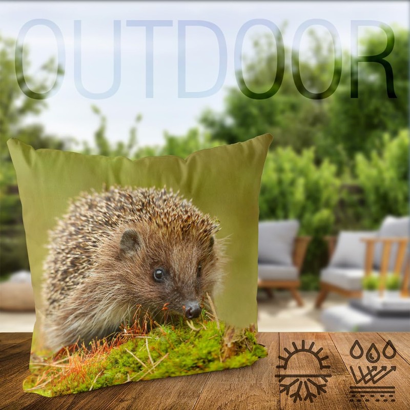 VOID Hedgehog Moss Forest Animal Cushion Cover Polyester Decoration Easter