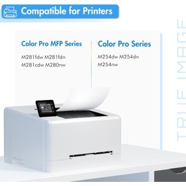 TRUE IMAGE TRUE IMAGE Compatible Toner Cartridge Replacement for HP 202X CF500X CF500A 202A Color Laserjet Pro MFP M281fdw M281cdw M254dw M281fdn 281fdw M254 M281 Toner Printer (Black Cyan Yellow Magenta 4 Pack)