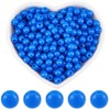 SOFPLATE 1000Pcs Smooth Round Blue Bead 6mm Acrylic Opaque Beads