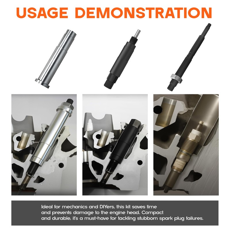 Rogierra 65600 Broken Spark Plug Remover Tool Kit for Ford