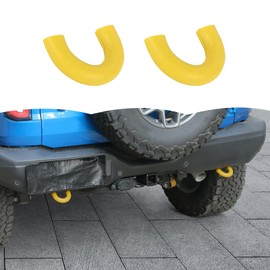 RT-TCZ Rear Bumper Tow Hook Covers Rubber Protector Cover Exterior Accessories for Ford Bronco 2021-2025 (Yellow)