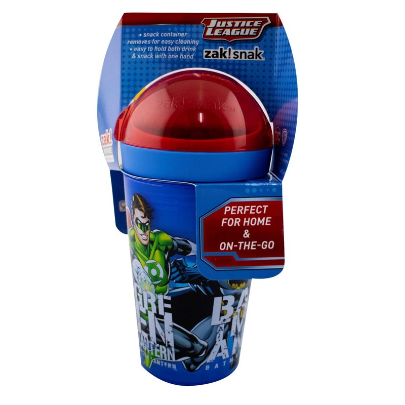 Zak Designs Justice League Snak Tumbler, 280 ml Capacity