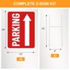 Parking Sign 2 Pack, 16"x12" Parking Signs for Outside Event,