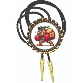 Neckties clothing accessories photo art custom made bolos Joe the Boxer Mad Man Cartoon Vintage Photo art Bolo Tie Gift for Dad Neckties