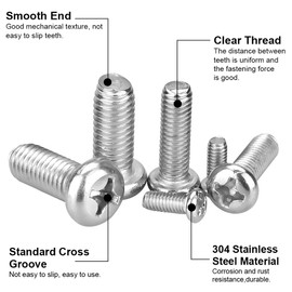 PERFETSELL 24 Pack Universal TV Mounting Hardware Kit m4/m6/m8 Vesa Screws TV Stand Screws Stainless Steel TV Bracket Bolts with Washers for Monitor Mounts Bracket Fixing