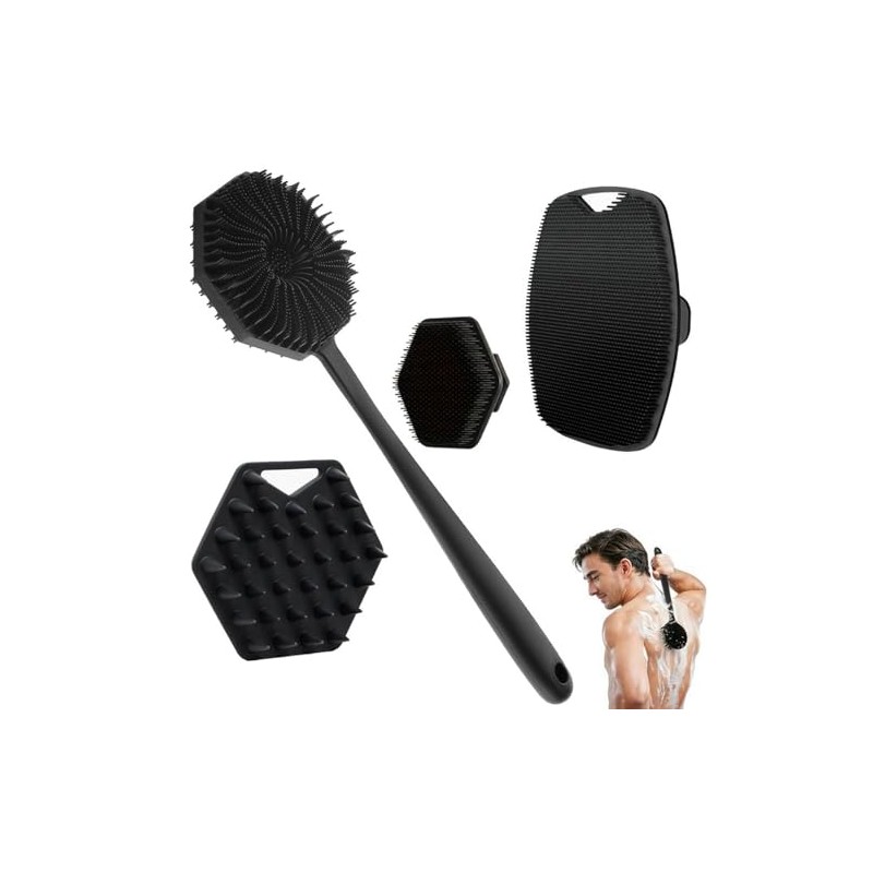 Juego Completo de Cepillos de Baño de Silicona, Cepillo para