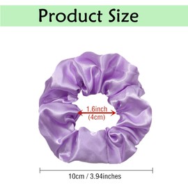 SamHeng Satin Hair Scrunchies for Women, 8 Pcs Colorful Elastic Hair Bands Large Soft Hair Ties Ropes Ponytail Holder Hair Bobbles Hair Accessories for Ladies Girls Thick Hair and Curly Hair (B)
