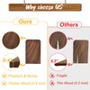 VIVTOB Book Ends, Black Walnut Wooden Bookends for Shelves -