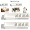 EooUooIP Sliding Drawer Tray with Adjustable Dividers, Expandable Kitchen Storage