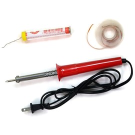 30W Listed Professional Soldering Iron Kit (Soldering Iron 30W + 7' (7 Feet) Soldering Wire 60/40 rosin core + 5' (5 Feet) Solder wick, 0.1" thickness)