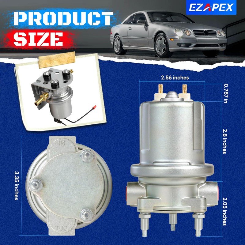 P4070 SP1130 Universal Electric Fuel Pump 12V Inline, For Cars