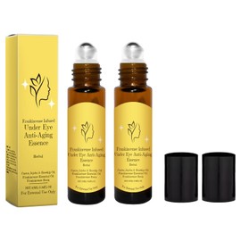 Essence Serum Roller, Eye Repair Roller Ball Frankincense Essential Oil & Resin Infused Anti-Ageing Miracle Moisturiser Roller Ball, Anti-Wrinkle Eye Cream for Dark Circles and Swollen Eyes, Pack of 2