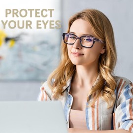 4 Pack Progressive Multifocus Reading Glasses for Women Oprah Style Blue Light Blocking Computer Readers - Color: 4 Mix C1, Strength: 2.5 x