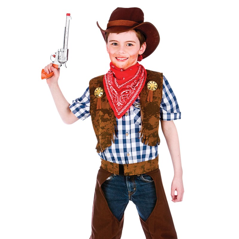 Boys Wild West Cowboy Fancy Dress Costume - Medium (5-7