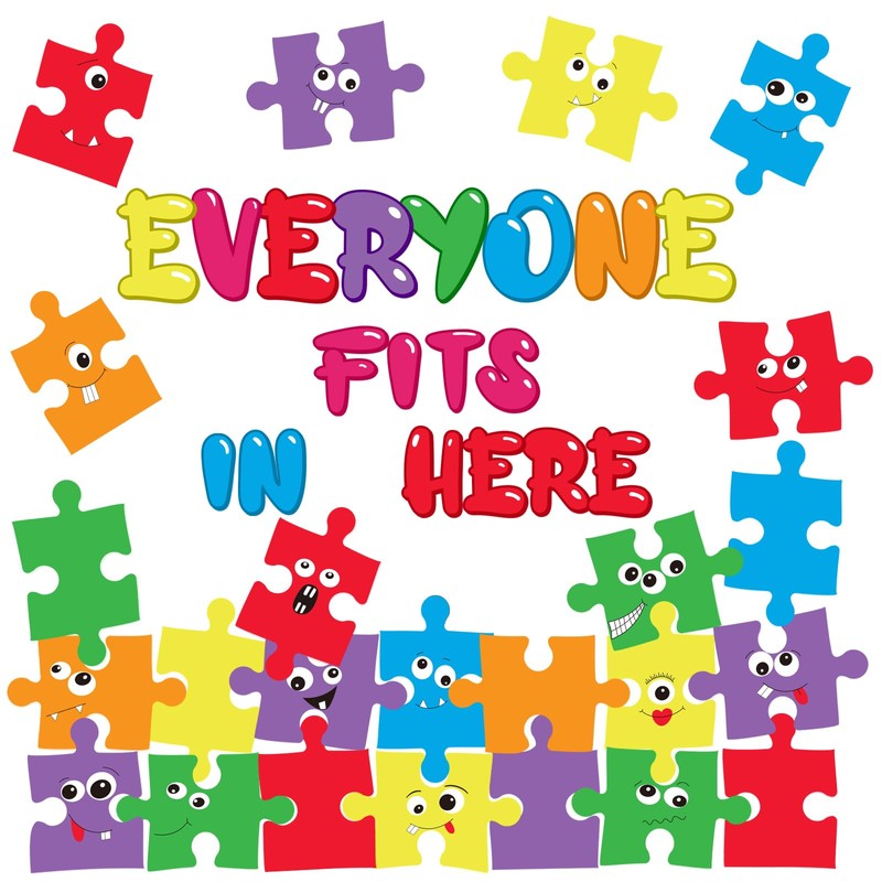 FYSUIMU 42Pcs Puzzles Pieces Bulletin Board Decoration Set Everyone Fits