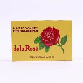 De La Rosa Mazapan Peanuts Confection, 24 Pcs Mexican Candy