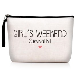 Hanamiya Na Weekender Bags for Women Weekend Bag Girl Trip Gifts Cosmetic Bag Girls Weekend Survival Kit Makeup Pouch Bachelorette Bridesmaid Friend Gifts for Sister Bestie Bride Fun Birthday Gift