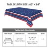 KORVITA Patriotic Rectangle Tablecloth 60x84 Inch Memorial Day Independence Day