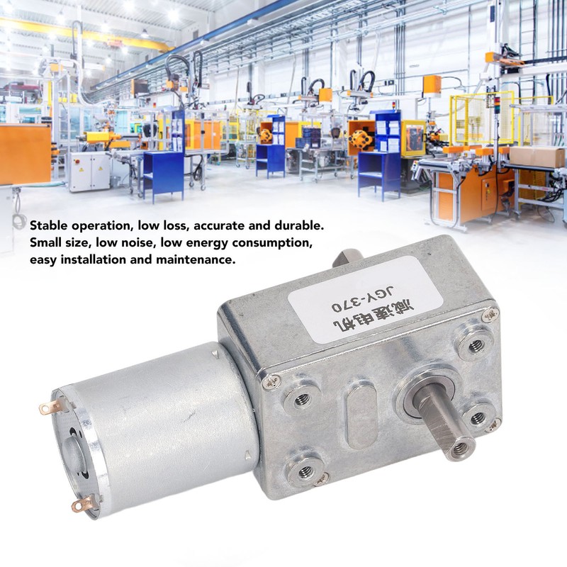 25kg.cm DC Gear Speed Reduction Motor Double Shafts Self Locking