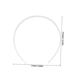 Healeved 12Pcs White Plain Plastic Headbands for Women DIY Hair Accessories Simple Design for Everyday Wear Spa Makeup Skincare Use Hair Styling Craft Supplies