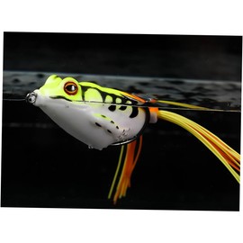 Parliky 5pcs Bass Fishing Lures Artificial Topwater Lures Bright Colors for Freshwater Saltwater